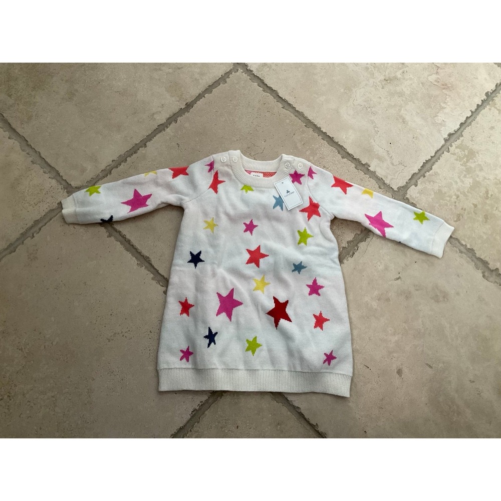NWT babyGap Ivory Star Sweater Dress - girls size 18-24 month
